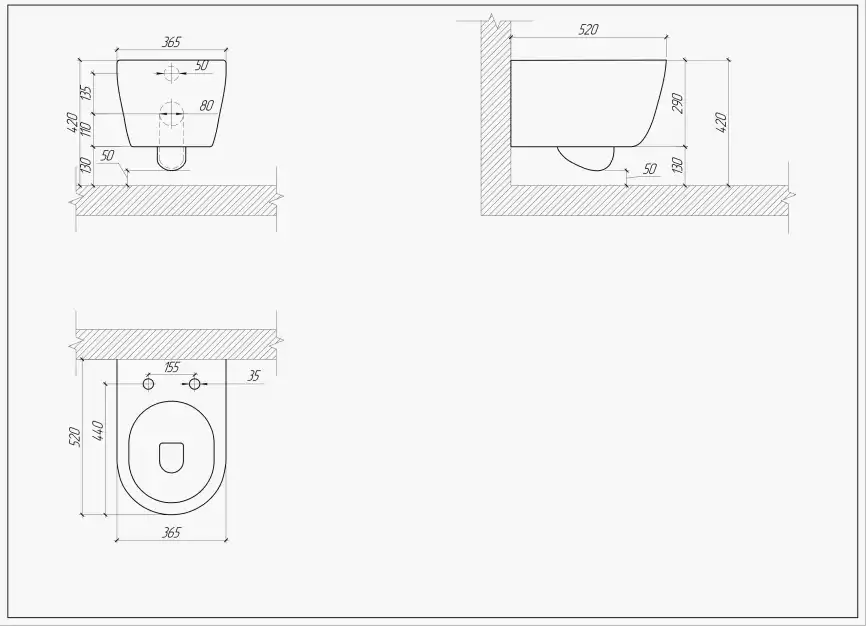 Унитаз с инсталляцией SET AQUATEK ПОЛАРИС-017 4в1 с сиденьем микролифт и Черной клавишей смыва фото 6