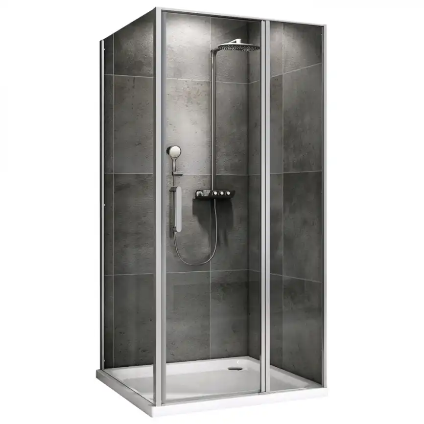 Душевой уголок ABBER Sonnenstrand 140х70 см, AG04140S-S70, профиль хром, стекло прозрачное фото 1