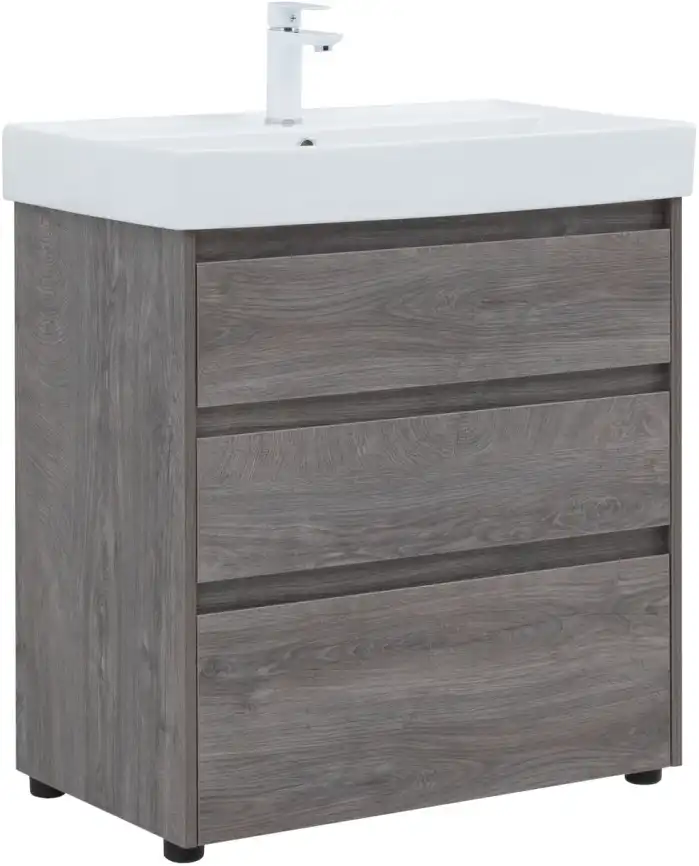 Тумба под раковину Aquanet Nova Lite 75 дуб рошелье (3 ящика) 302473 фото 1