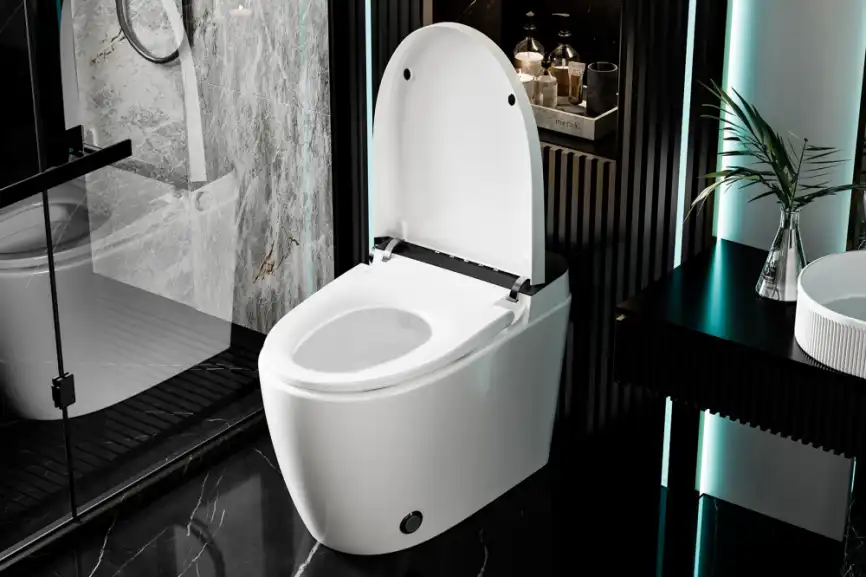 Электронный напольный унитаз-биде ABBER Bequem AC1116S, белый фото 5