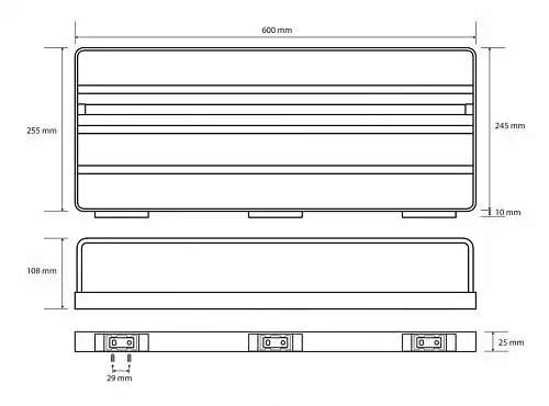 Полочка для полотенец 60 см BEMETA SOLO хром 139105262 фото 2