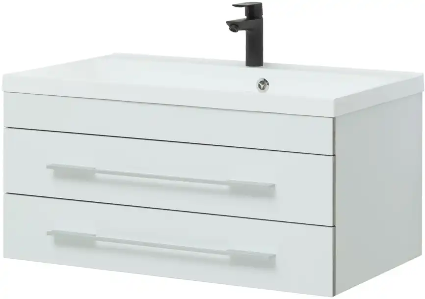 Тумба под раковину Aquanet Верона 90 белый (подвесная 2 ящика) 172335 фото 11