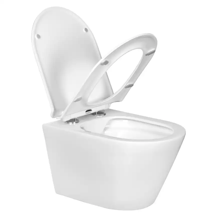 Подвесной унитаз Aquatek Альфа AQ1910-00 безободковый, с сиденьем микролифт, Белый фото 4