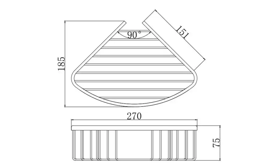 Полка для душа угловая Aquatek Вега AQ4006CR, Хром фото 2
