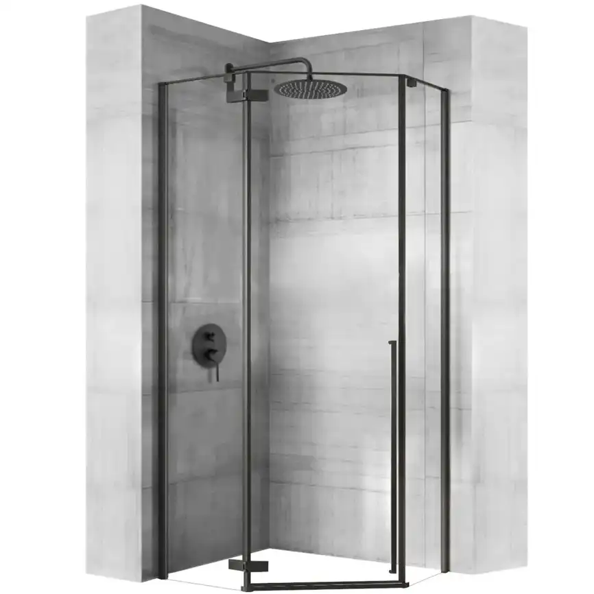 Душевой уголок Loranto NEO 100x100x195 профиль черный, без поддона, CS-22107B-100 фото 2