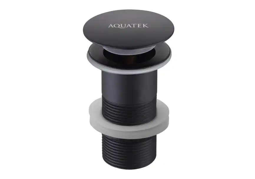 Донный клапан для раковины AQUATEK, матовый черный AQ6000MB фото 2