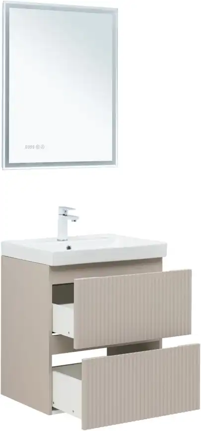 Тумба под раковину Aquanet Джейн (Flat) 60 бежевый, 343975 фото 8