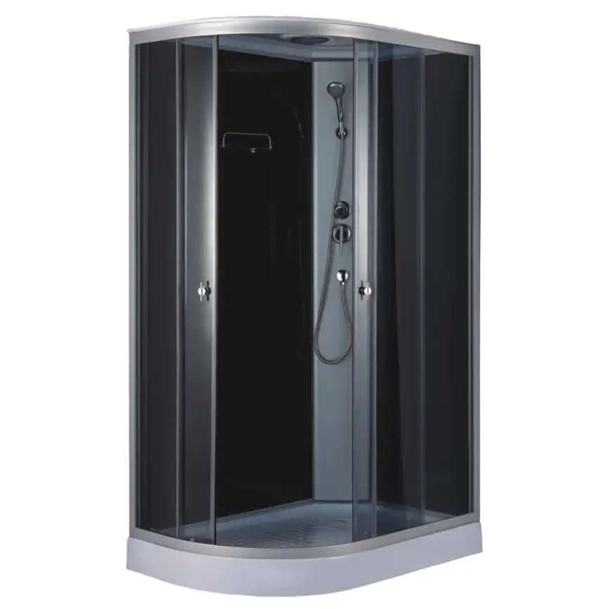 Душевая кабина Loranto 120х80, низкий поддон, Тонированное стекло, CS-877EATM/B-120 фото 1