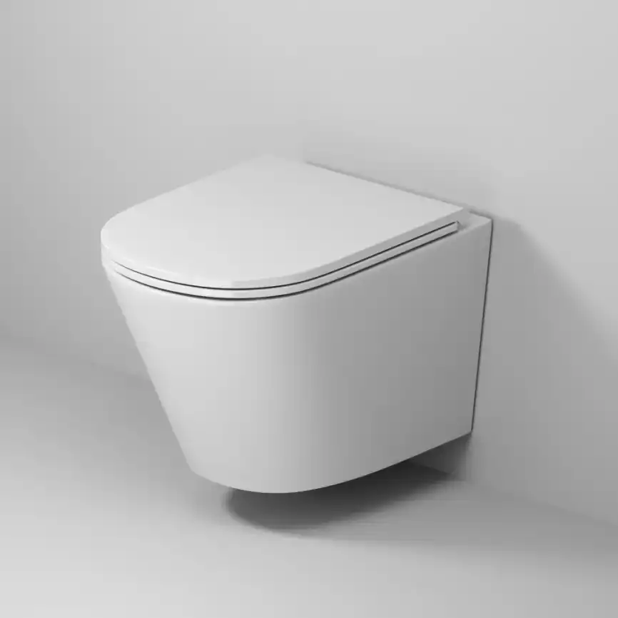 Подвесной унитаз Grossman GR-4403SQ безободковый, смыв торнадо, Белый глянцевый фото 1