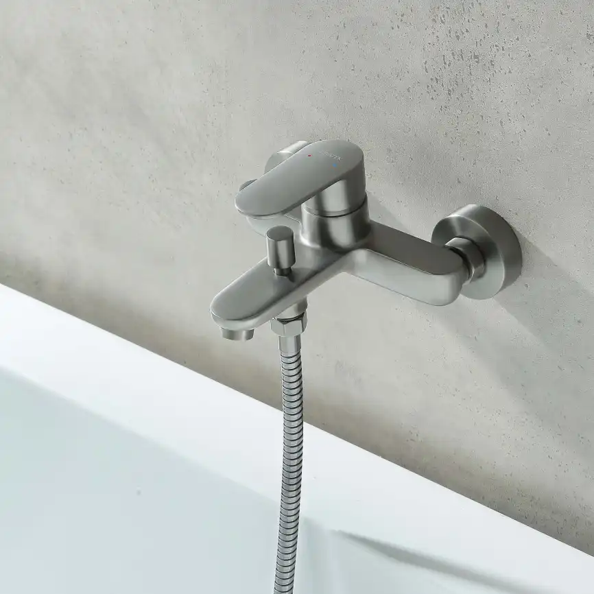 Смеситель для ванны Aquatek Ника AQ1840BGM, Оружейная сталь фото 8