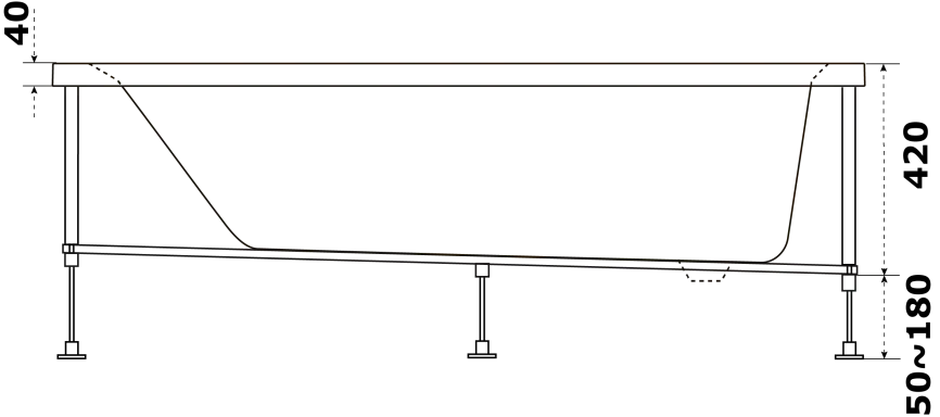 Акриловая ванна Bas Ахин 170x80 без гидромассажа фото 5