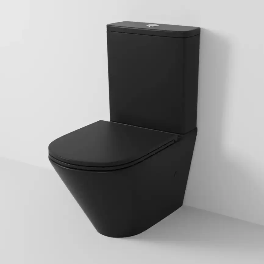 Напольный унитаз Grossman GR-4450BMSQ безободковый, смыв торнадо, Черный матовый фото 1