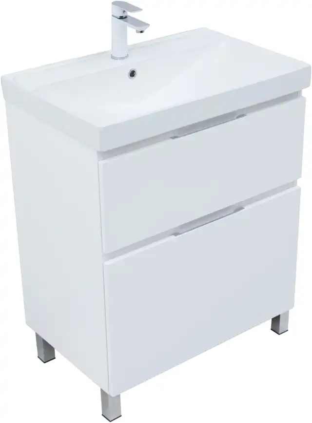 Тумба под раковину Aquanet Алвита New 70 напольная, белый матовый, 344133 фото 10