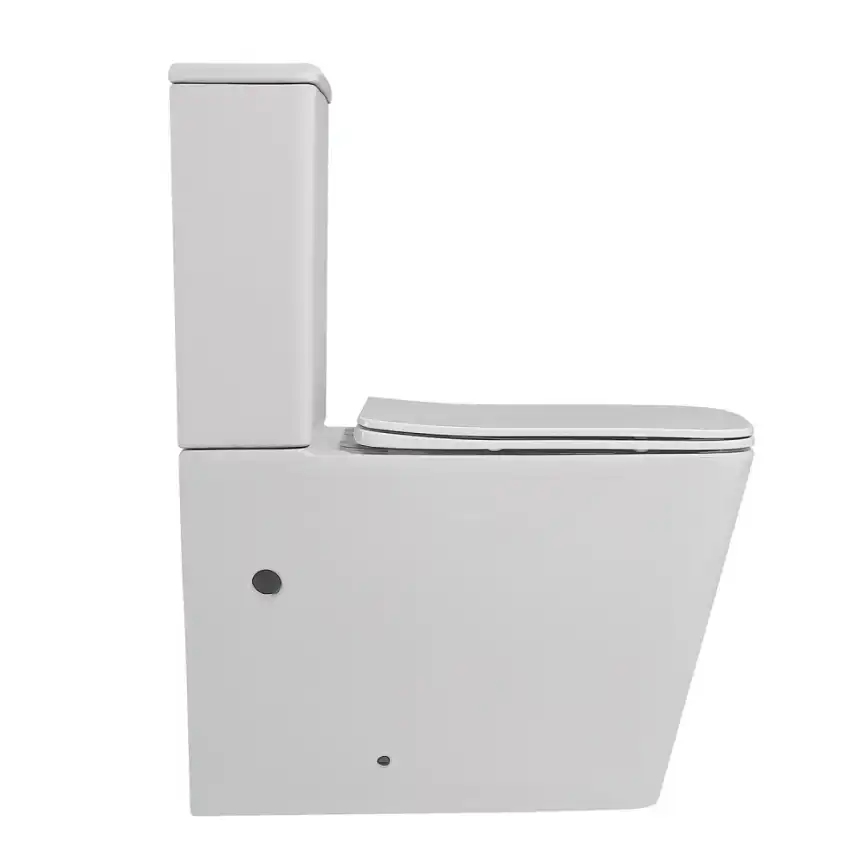 Унитаз-компакт ABBER Rechteck AC1210 белый, безободковый, с бачком и сиденьем Микролифт фото 5