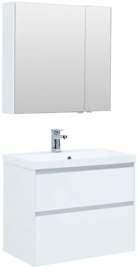 Тумба под раковину Aquanet Гласс 80 белый 238361 фото 5