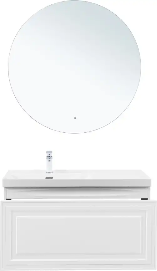 Тумба под раковину Aquanet Агата 100 белый сатин, 345483 фото 14