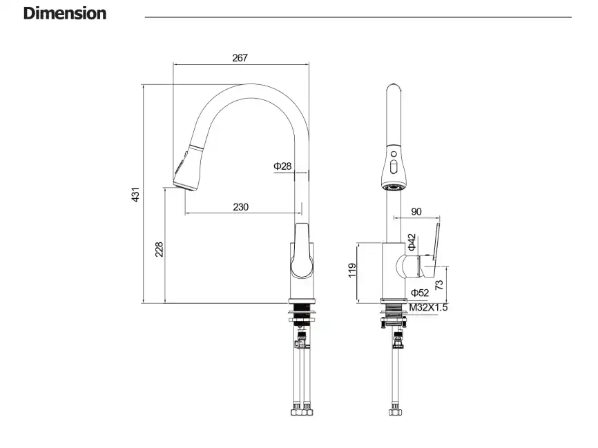 Смеситель для кухни Aquatek Лугано AQ1784CR, Хром фото 2