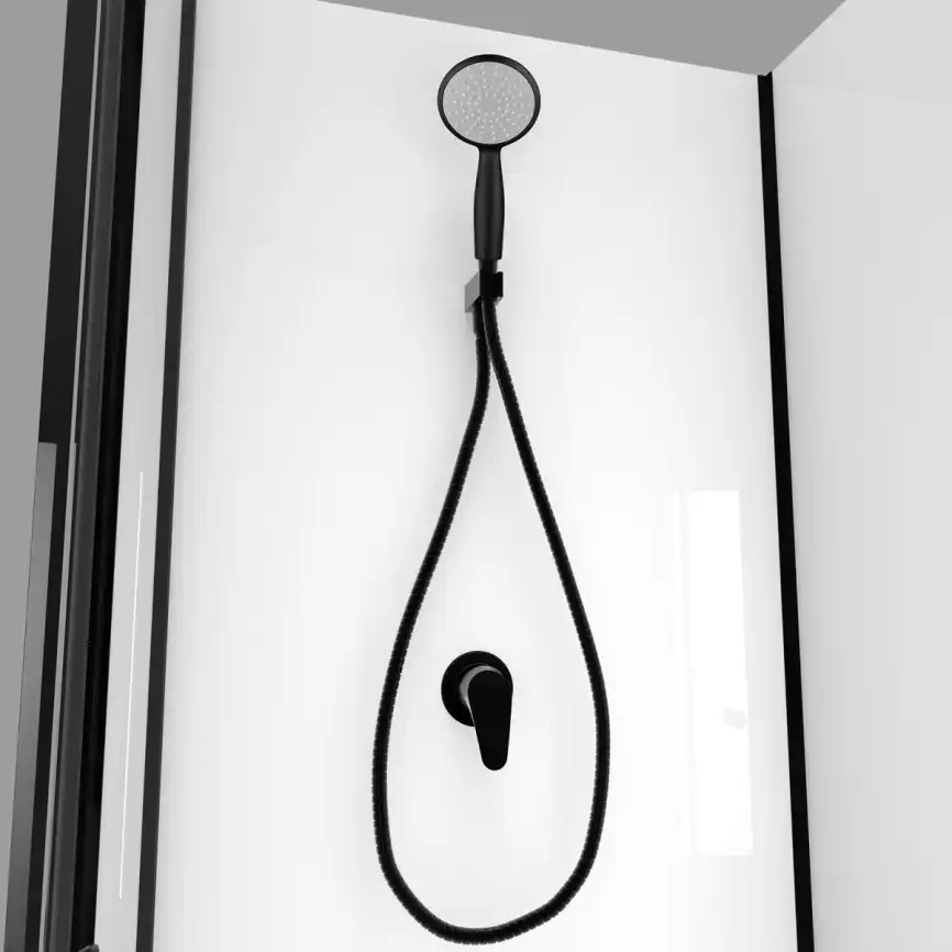 Душевая кабина Loranto 90х90 низкий поддон, прозрачное стекло, профиль Черный, CS-21801 фото 6