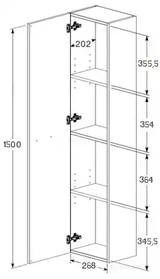 Пенал Roca Victoria A857564806 подвесной цвет, Белый глянец фото 4