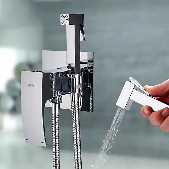 Гигиенический душ со смесителем Gappo G7207-1 встраиваемый, Хром фото 3