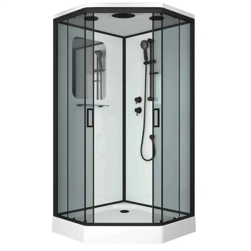 Душевая кабина Niagara Premium 100х100х220 NG-6902-01DBLACK низкий поддон, без гидромассажа фото 1