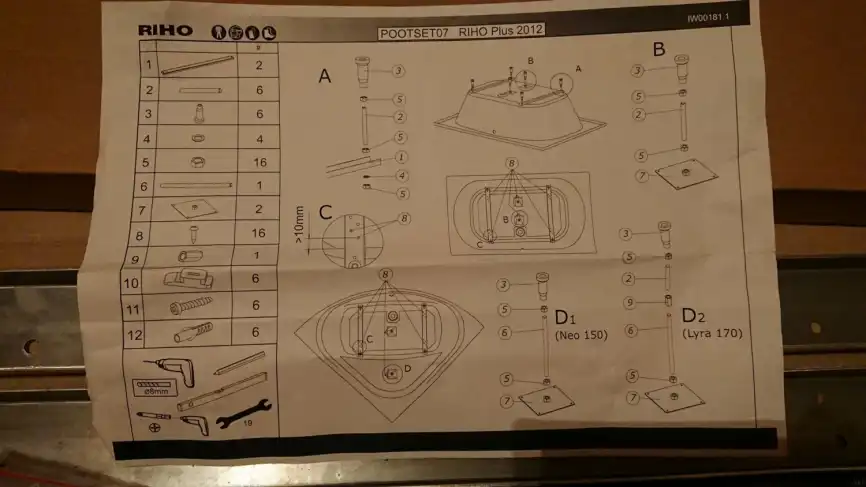 Ножки для ванны Riho Plus POOTSET07 207095 фото 3