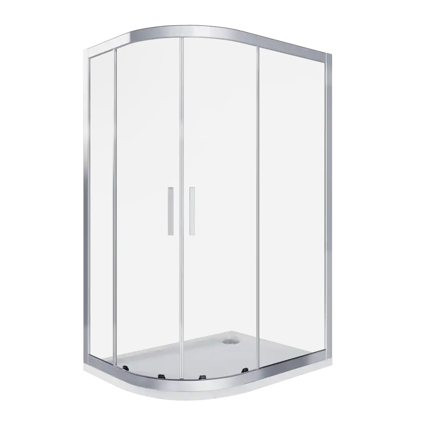 Душевой уголок Good Door COFE R-120-C-CH профиль Хром стекло прозрачное фото 2