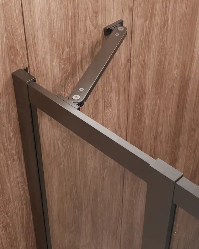 Душевой уголок CEZARES MOLVENO-RH-1-110/90-C-GM-IV стекло Прозрачное, профиль Оружейная сталь фото 5