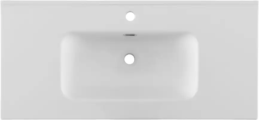 Раковина Aquanet Flat 100 330426 прямоугольная, Белая матовая фото 3
