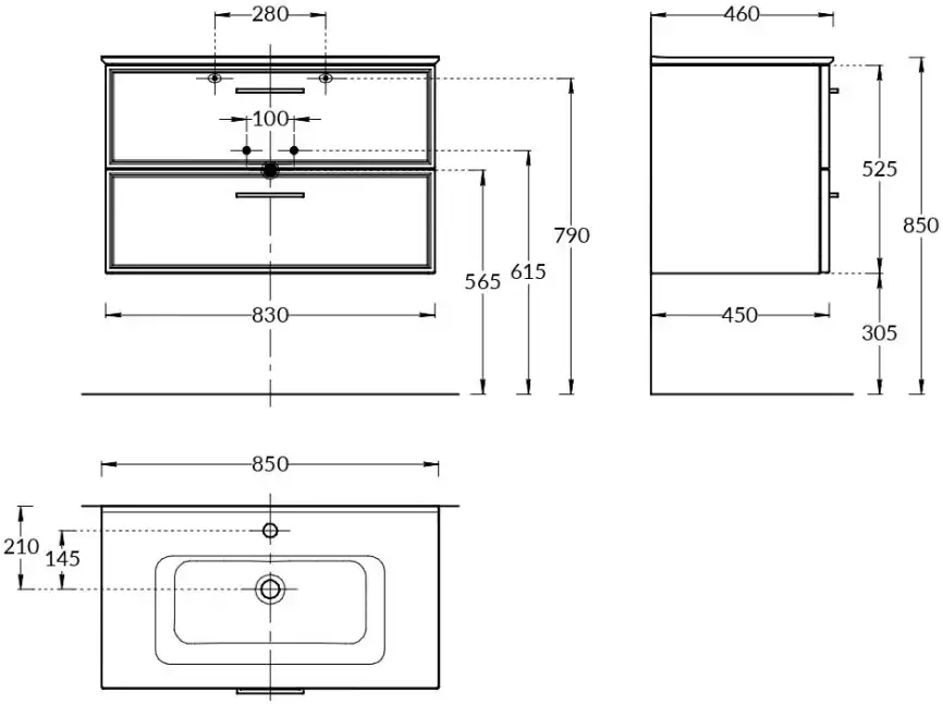 Тумба под раковину Kerama Marazzi PIANO CLASSIC 85 см, PIA.CL.85\BLU.M подвесная, синий матовый фото 5