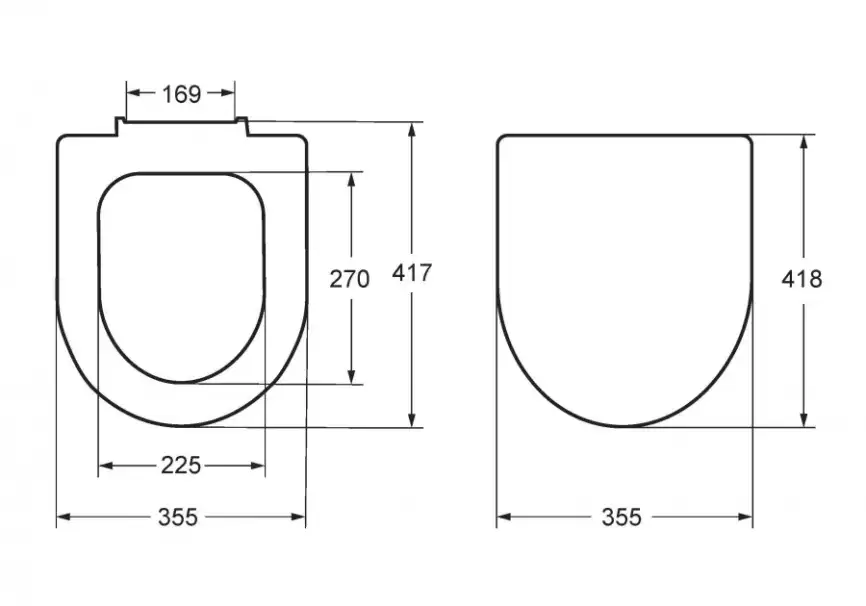 Сиденье Roca The Gap Round микролифт, тонкое, быстрое снятие, дюропласт  7801D12007 фото 4