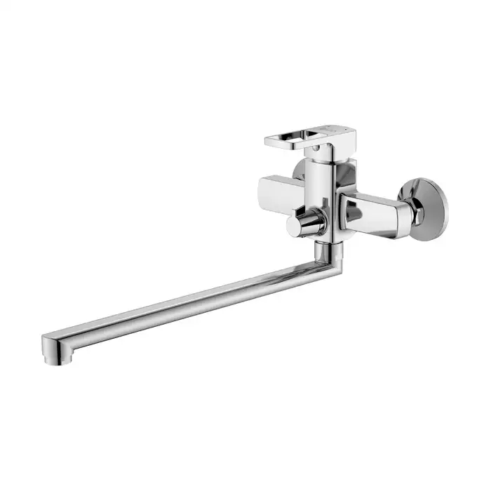 Смеситель для ванны IDDIS Bild BILSB00i10WA с длинным изливом цвет, Глянцевый хром фото 1