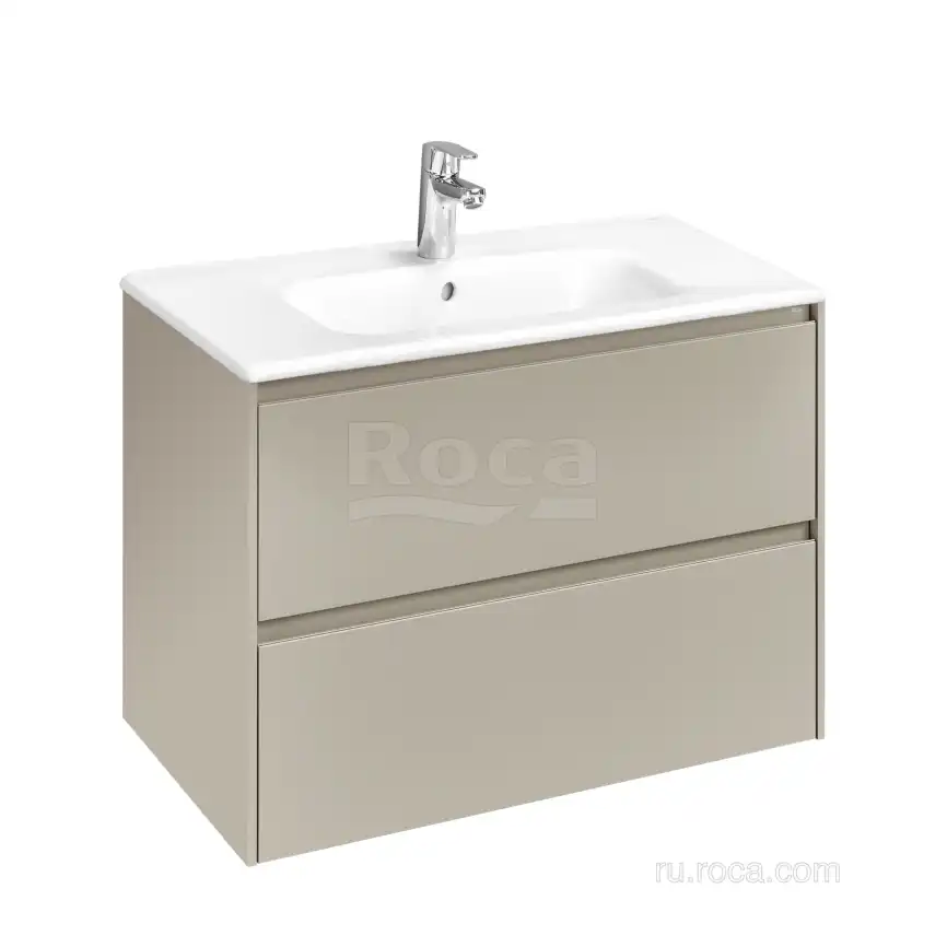 Тумбы под раковину Roca Ona 80 A857630510 подвесная, цвет, Бежево-серый матовый фото 7