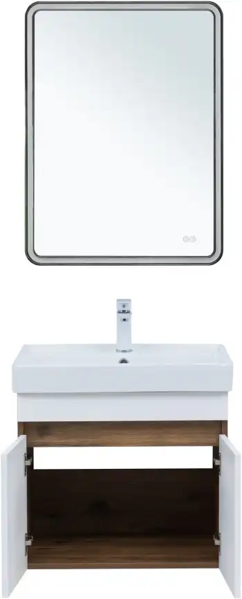 Тумба под раковину Aquanet Оптима 60 дуб рустикальный/белый сатин, 344791 фото 7