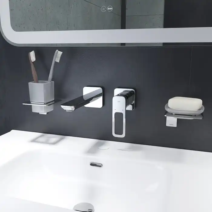 Смеситель для раковины IDDIS Slide SLISB00i65 встраиваемый, с внутренней частью , Глянцевый хром фото 3