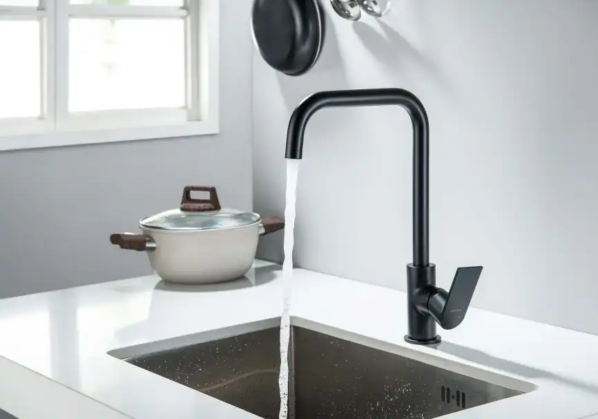 Смеситель для кухни Aquatek Лира AQ1480MB, Черный матовый фото 9
