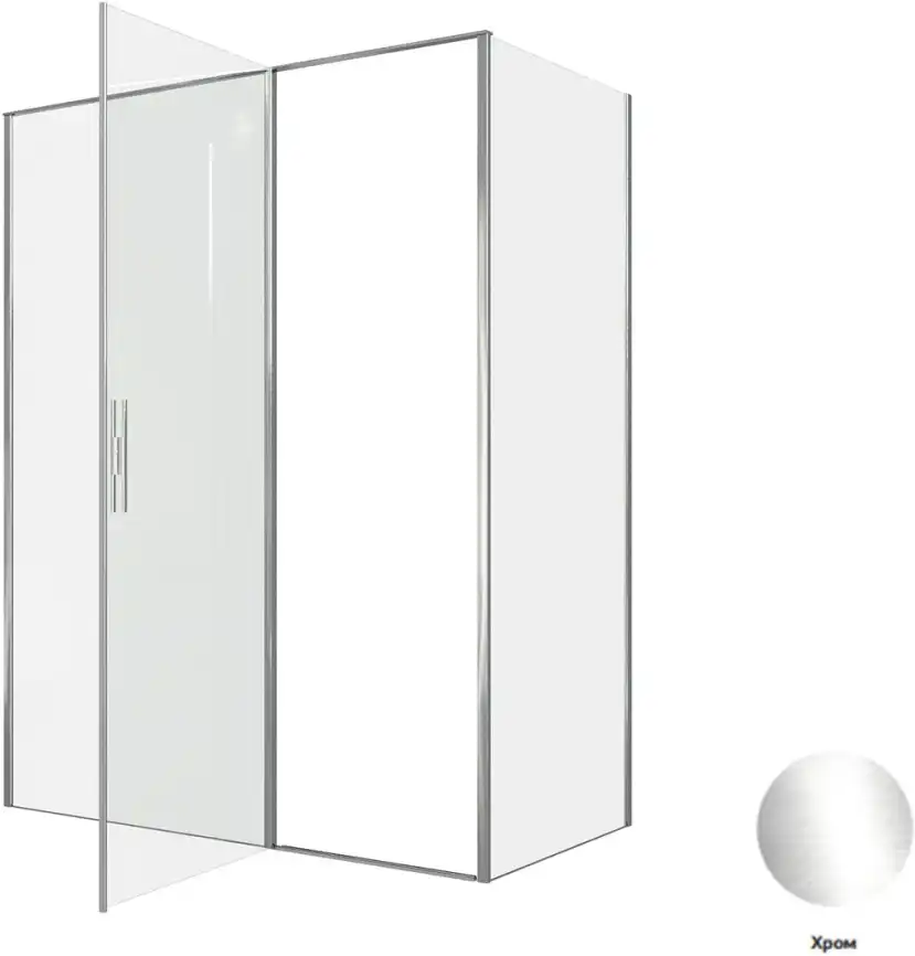 Душевой уголок Allen Brau Priority 160x80 3.31037.00 + 3.31040.00 хром фото 5