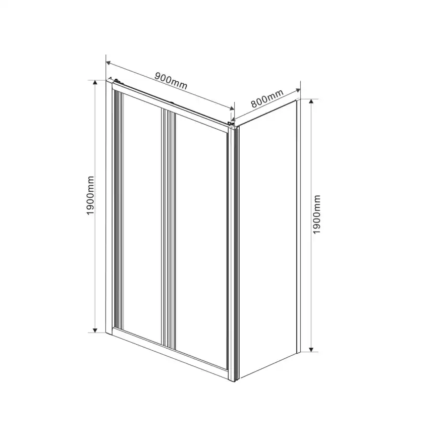 Душевой уголок Vincea Garda 90х80 VSR-1G8090CH, дверь складная, профиль хром, стекло шиншилла фото 6