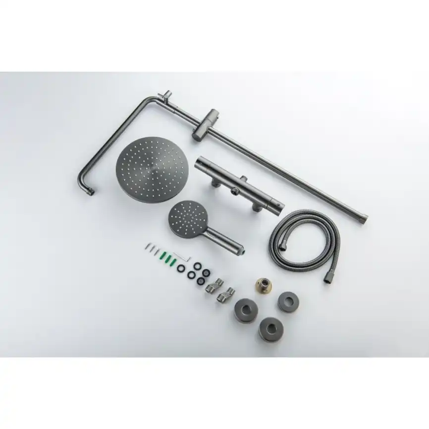 Душевая система Aquatek Европа AQ2343BGM с термостатом, Оружейная сталь фото 12