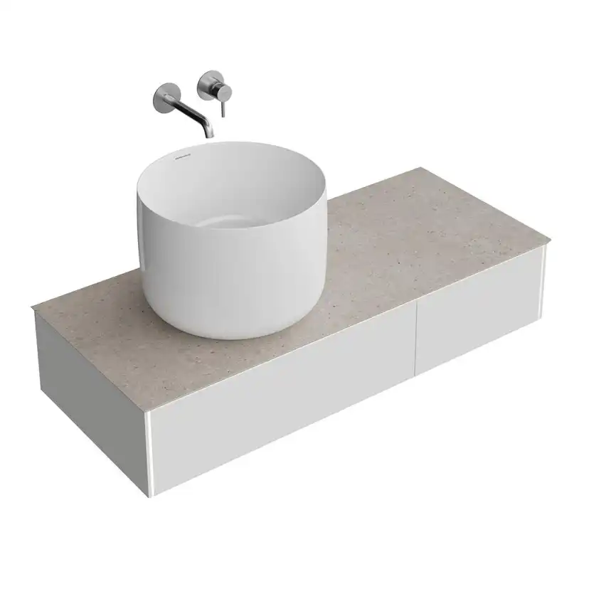 Тумба под раковину Kerama Marazzi MAGICA 120 см, MA.120.2\MGR.M подвесная, утренний серый матовый фото 4