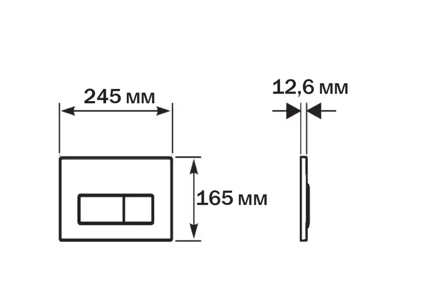 Кнопка смыва Aquatek PNS-0000006, Белый фото 2