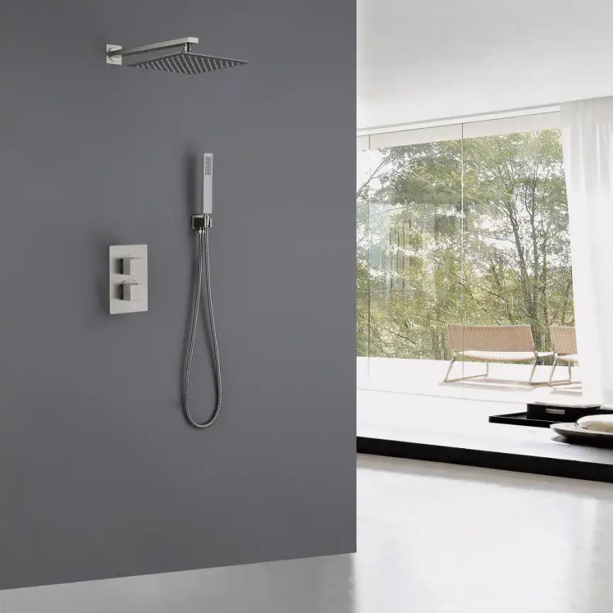 Душевая система ABBER Daheim AF8251SP скрытого монтажа без излива, термостат, сатин фото 2