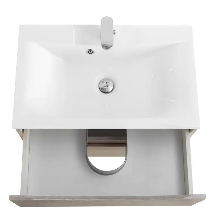 Тумба под раковину BelBagno MARINO-650-2C-SO-RG-P подвесная Rovere Grigio фото 6