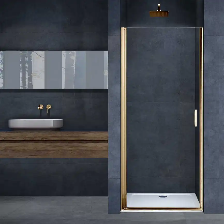 Душевая дверь Vincea Alpha 70 см, VDP-3AL700CLG, профиль Брашированное золото, стекло Прозрачное фото 1