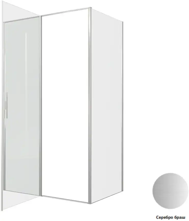 Душевой уголок Allen Brau Priority 120x80 3.31008.BA + 3.31014.BA серебро браш фото 4