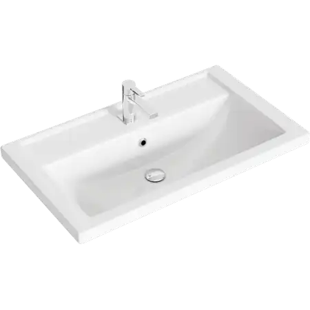 Тумба с раковиной подвесная Aqwella Manchester 80 см, MAN01082, цвет Белый фото 2