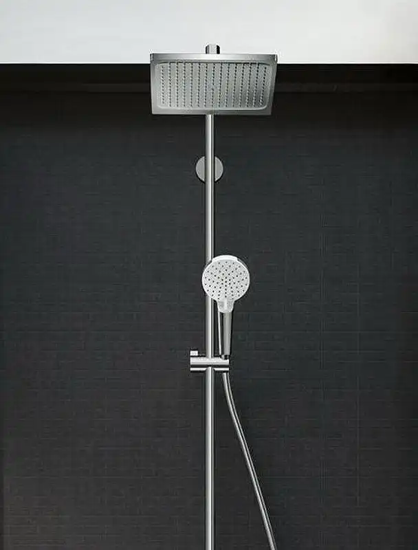 Душевая система Hansgrohe Crometta E 240 1jet Showerpipe 27284000 для душа с термостатом, Хром фото 7