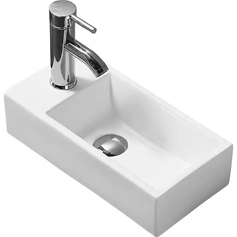 Умывальник CeramaLux 9048FR 380х145х80 Подвесная цвет Белый фото 1