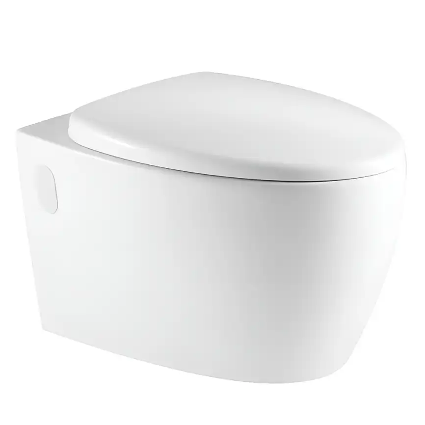 Унитаз подвесной AVS Эллипс 801-0043-P-R-GW безободковый, белый фото 1