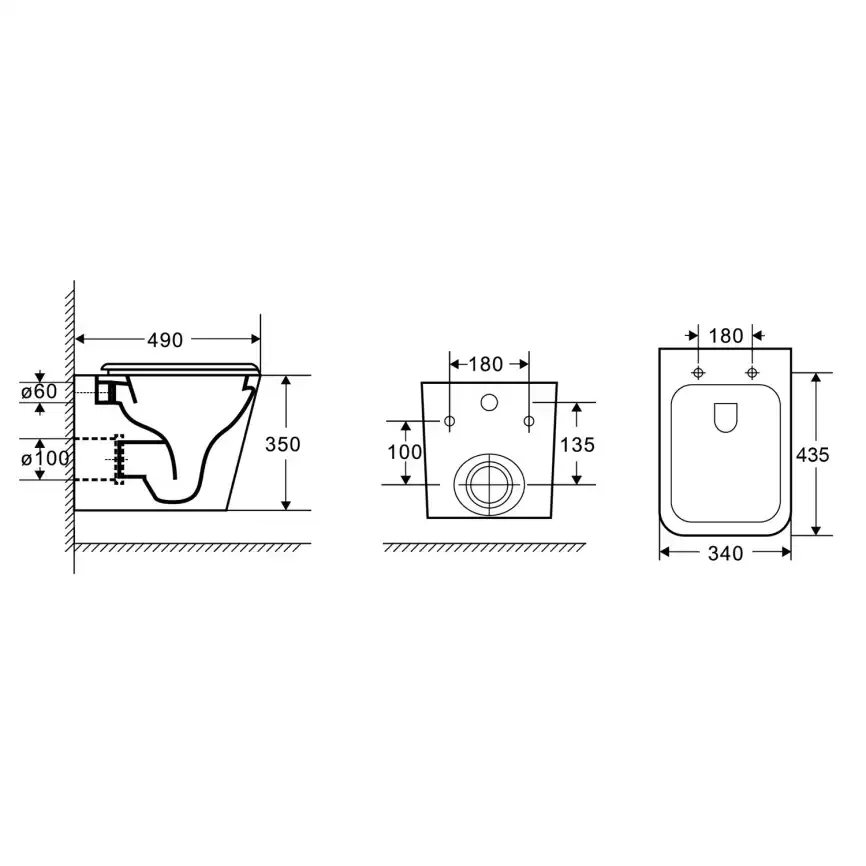 Подвесной унитаз Azario Pro PRO-002 безободковый, с сиденьем микролифт, Белый глянцевый фото 12
